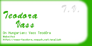 teodora vass business card