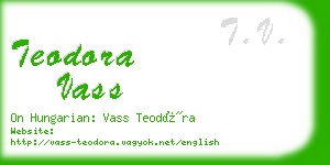 teodora vass business card